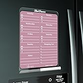 3 Lines ClearBite Acrylic Magnetic Meal Planner Board | Sleek & Durable | Includes Marker & Duster | 24x16 CM | Perfect for M