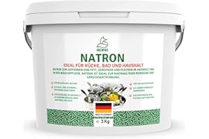 GENERISCH GREENFOXX Natron Pulver (1x 3kg) - Backmittel Triebmittel Backpulver - pH Plus für Pool, Spa & Aquarium, pH Heber, pH Regler, Reiniger für Stein & Gartenmöbel, Töpfe, Backbleche, Wäsche & Polster