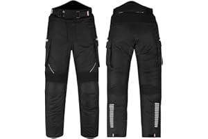 Inflori Men's Motorcycle Waterproof Textile Cordura Trousers CE Approved Protections Riding Motorbike Protective Trouser Pant