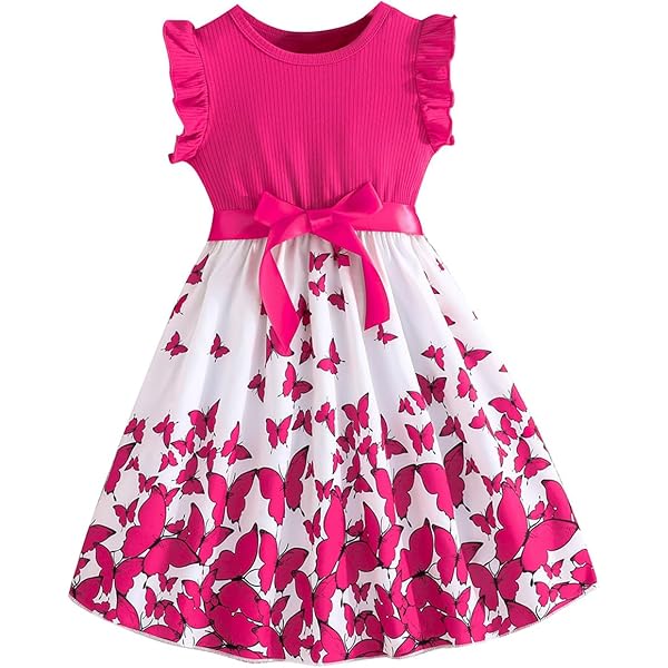 Vestito Bambina 2 Pezzi Estate - Top Senza Maniche Con Fiocco E Gonna A Pois Svizzeri - Foto 3