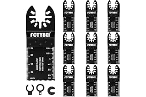 FOTYBEI Set di Lame Utensile Multifunzione Oscillante 10 pezzi Legno Plastica Metallo Accessori Utensile Multifunzione Oscillanti Compatibile con Dewalt Makita Ryobi Parkside Black&Decker e altro ancora
