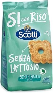 Si con Riso - Biscotto Rustico con Riso - Biscotti Senza Lattosio e Senza Olio di Palma - 350 g