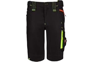 Engelbert Strauss 65513 SHORTS e.s.motion 2020 - sportlich Arbeitshose, schwarz/gelb, 56