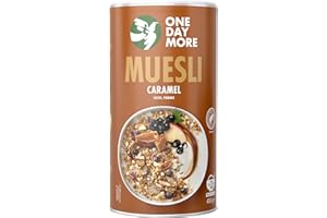Muesli OneDayMore 450g Céréales Original Sans_conservateurs, Pour un petit-déjeuner sans sucres ajoutés (Muesli Caramel UTZ)