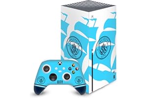 Head Case Designs Officially Licensed Manchester City Man City FC Badge Ship Logo Art Vinyl Sticker Gaming Skin Decal Cover Compatible With Xbox Series X Console and Controller Bundle