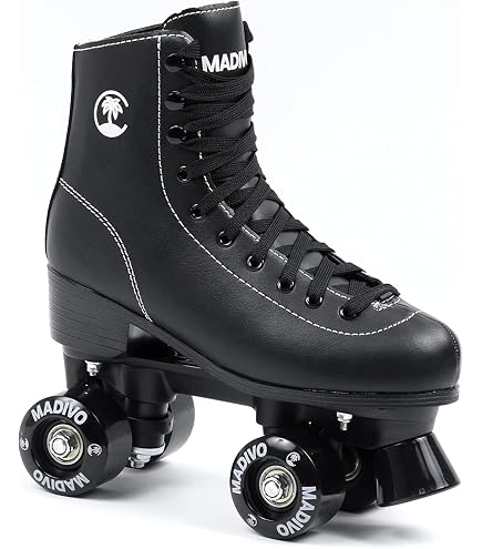 LeapBeast Set De Protections Roller Et Skate Pour Adultes Et Ados - Genouillères, Coudières, Protège-Poignets (Noir, M)