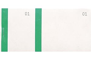 Exacompta - Réf. 96305E - Paquet de 10 blocs vendeurs 100 feuillets numérotés de 1 à 100 - 2 coupons 1 détachable - Pour kermesse, loterie, tombola - Format 6,6 x 13,5 cm - bande couleur - Vert