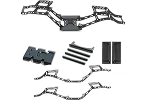 AMK Kit de châssis RC pour 1/10 RC Rock Crawle, kit de rails de châssis LCG en fibre de carbone Gen2, 72 g léger et épais pour RC Rock Crawler Axial SCX10 (Kit de châssis Gen2 LCG)