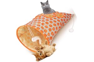 SHANRYA Torba Papierowa-tunel dla Kota, Odporna na Zarysowania, Marszcząca się, Wydająca Dźwięki Interaktywna 5 Otworów Lekka Torba-tunel dla Kota Zabawka Zaokrąglone Krawędzie z