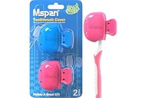 Mspan Clip de Protection pour Brosse à Dents: dosettes de tête de Brosse à Dents compatibles avec Oral-B Philips Colgate pour Brosse à Dents Manuelle et électrique - 2 Paquets