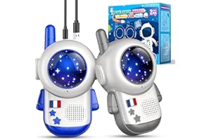 iKidiki Talkie Walkie Enfants Rechargeable, Jouet Enfant 3 4 5 6 7 8 9 10 Ans Garçon Toki Walki Cadeau Garcon Fille 3-12 Ans Jouet Garcon Fille 3-12 Ans Idée Cadeau Noel Enfant Jeux d'extérieur
