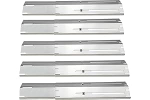 GriHero Lot de 5 cache-brûleurs universels pour barbecue à gaz - 30 cm à 53 cm - Répartiteur de flamme en acier inoxydable - Pièces de rechange pour la plupart des barbecues à gaz Landmann Enders