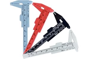 DURDIIY Messschieber Kunststoff 4-Stücke 4-Farben Messschieber Messschieber aus Kunststoff (150mm/ 6", 80mm/3.15") Messwerkzeug Schieblehre Messschieber Präzision Messschieber Messwerkzeug (4 pcs-80mm)