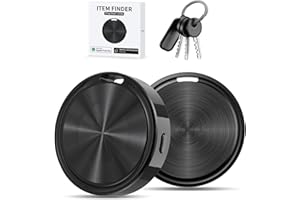 TDTOD Smart Tag para iOS y Android, Compatible con Apple Buscar y Google Localizador, Bluetooth Key Finder para Equipaje/Bolsos/maletín/Cartera (Negro)