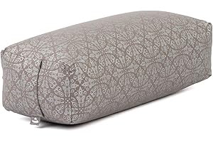‎BODHI Bodhi Yoga Bolster SALAMBA | Maharaja Collection | Rechteckiges Yogakissen | Waschbarer Bezug aus Baumwolle mit Dinkelfüllung | Zubehör für Restorative und Yin Yoga