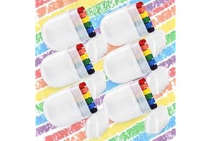 MOFAJANG Rainbow Face Paint Kit, 6PCS Rainbow Stripe Brush Sticks Body Paint, Pride Flag Face Crayon Paints Makeup for LGBT Gay Lesbian Pride Parade, Cosplay, Party, Halloween, Suitable for Adult Teenager