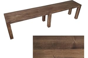 TOTAL WOOD 2012, Banco de Madera, Modelo Graziano, para Jardín Interior y Exterior, de Abeto Impregnada, Asiento Artesanal de Madera también a Medida (200x38,5x50, Nogal Oscuro SG)