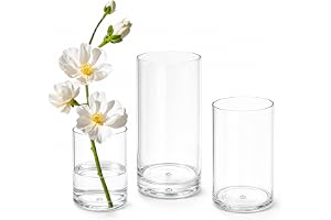 Olrla 3-deligt brottsäkert miniblomkruka i transparent akryl