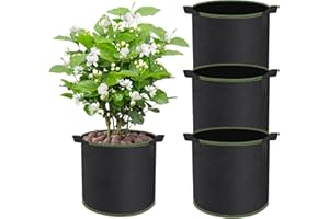 CHIHOLEN 3 Unidades de 30 l Bolsas para Plantas, de Tela no Tejida, con Asas para Patatas, Tomates y Fresas, para balcón, terraza, Invernadero y jardín – 7 galones