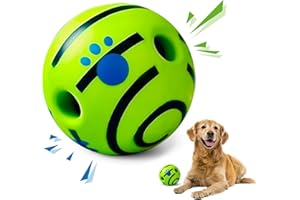 SIKARAAM Durable Wobble Giggle Squeaky Indestructible Dog Ball for Small & Medium Breeds (4.72")