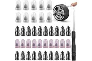 YHTCC 20 Tyre Repair Screws, Car Tyre Puncture Repair Kit with Screwdriver, Self-Service Car Tyre Repair Kit, Universal Tyre Repair Kit for Cars, Motorcycles, and Bicycles(10 S & 10 L)