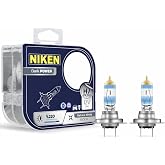 Niken H7%220 Daha Parlak, 4500K Doğal Beyaz Işık, 12V 55W Trafiğe &Ccedil;ıkış Onaylı Dark Power Standart Far Uyumu, 2'li Paket