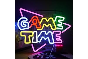 WANXING Game Time Enseigne au néon pour murale, de jeu Led Neon Light pour salle de jeux, lampe au néon de jeu pour chambre à coucher chambre d'enfants bar à la maison zone de jeu décoration de fête