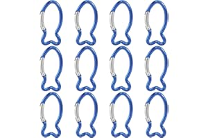 XNNMZHAO Heavy Duty Caribeaners, 12 Stücke Fischklettern Karabiner Clips, Aluminium Schnell Hängende Karabiner Karabinerhaken Stahl Clip Schnalle Outdoor Wanderzubehör Zum Klettern