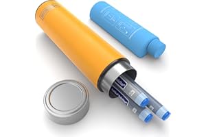 DISONCARE 60H Pochette Isotherme Medicaments Insuline Voyage 4 Stylo Biogel Sac Isotherme Medicament Transport Trousse Isotherme boite medicaments avec 2 Glacieres(Jaune)