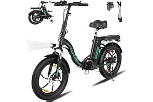 ELEKGO E Bike Klapprad, 20"*3.0 Fettreifen Elektrofahrrad, 250W Motor, 36V 12Ah Akku, 7-Gang Zusammenklappbare, Maximale Laufleistung 35–90 km