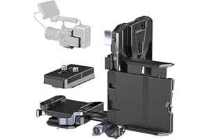 SMALLRIG Foldable V Mount Battery Plate Kit Pro, w/QR Plate for Arca, LCD Screen Protection Bracket & Cable Clips, All-in One Compact Camera Video Rig for Mirrorless/DSLR, for NEEWER V Mount Battery