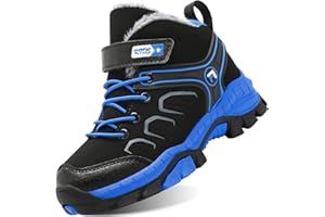 IYVW Winterschuhe Crampons Kinder Mid Schneestiefel Gefütterte Winterstiefel Wanderschuhe Trekking Stiefel Schuhspikes Kinder Baumwollschuhe Warm Wanderstiefel Schuhkrallen