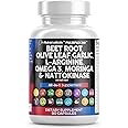 Gujisa Beet Root Capsules 6000mg Olive Leaf Nattokinase FU Garlic Extract L-Arginine 400mg Omega 3 Red Yeast Rice Hibiscus Danshen - Healthy Support Supplement -