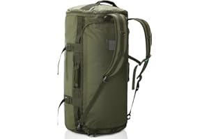 Haimont Large Duffle Backpack Bag for Men Travel, Heavy Duty Duffel Bags with Shoes Compartment for Long Trip, Camping, Water-resistant, 90L, Army Green
