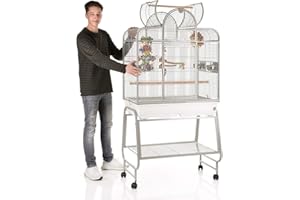 Montana Cages | Sittichvoliere San Remo III - Platinum Sittichkäfig, Käfig, Voliere, Vogelkäfig für Wellensittich & Co.