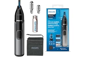 Philips Nose Hair Trimmer, Series 3000 Nose, Ear and Eyebrow Trimmer Showerproof with Protective Guard System, Battery-Operat
