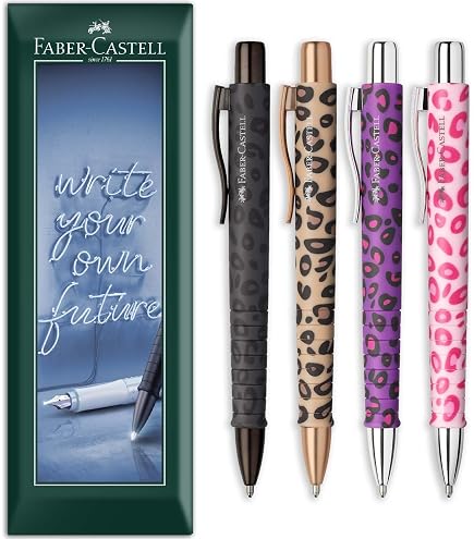 Faber-Castell 205292 Bolígrafo Poly Ball Leo Natural Instinct Y Rosa Pálido - 2 Unidades Con Recambio XB