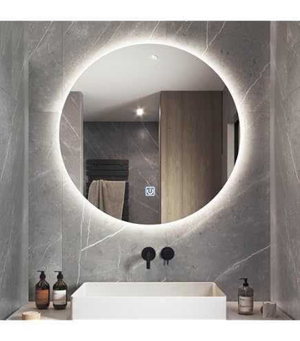 LED Badezimmerspiegel Mit Beleuchtung – 50,8x71,1 Cm, Dimmbar, Beschlagfrei, Farbtemperatur Verstellbar