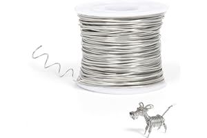 CHUDENG 50 Metri di Fili in 304 Acciaio Inox, Diametro 1 mm Filo per Scultura, Filo morbido in acciaio inossidabile flessibile per La Produzione di Bambole, Scheletro Fili Metallici per fai da te