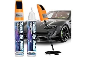 prowithlin Stylo Retouche Peinture Carrosserie, Paquet de 2 - Efface Rayure Blanche, Solution Rapide pour Carrosserie, Peinture Voiture Carrosserie & Jante Alu, Stylo Peinture Voiture 40ml, Noire