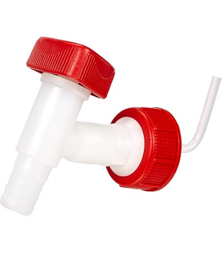 Rubinetto Scarico Tanica 51 Mm – Filettatura Interna – Rosso – Made In Germany