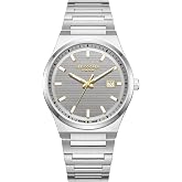 Erkek Kol Saati, Quartz, Bej Kadran, G&uuml;m&uuml;ş Kasa, G&uuml;m&uuml;ş Kayış, 41mm, 5ATM, Takvim, LC08288.360