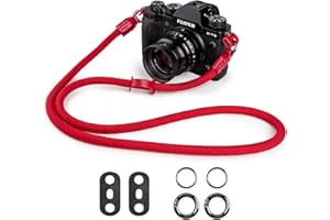 VOVMOEYA Camera Strap,Camera Neck Strap shoulder strap for Fujifilm XS20 XT5 XH2S Nikon Zf Z8 Z30 Canon EOS R6 R7 R8 R10 R50 Sony A6400 A6700 A7C II A7IV Camera Strap Rope - Red