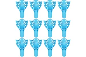 JMU Dental Impression Tray,Bag of 12 Autoclave Perforated Disposable Trays,5 Small Upper