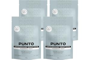 PUNTO - Koffeinfria kaffebönor - 4-pack x 250 g - Specialkaffe - Koffeinfritt vatten - 100% Arabica - Kakaotoner - Söt chokla