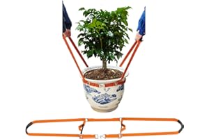 BBpara Potted Plant Mover, Plant Lifting Straps for Flower Pots, Planters, Rocks, Trees, Easy Lifting and Moving Heavy Objects up to 150 lbs, Small Size, Orange, Patent