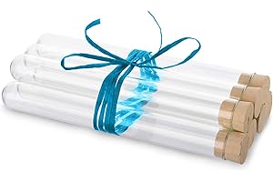 Tuuters Glas Reagenzglas mit Korken Verschluss, 10 Stück, Reagenzgläser zum Befüllen (200 x Ø24 mm)