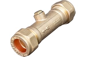 Kudos-Trading -15mm DZR Double Check Valve WRAS Approved Compression Fitting Non Return Valve One Way Issolation Valves Prevents Backflow and Contamination.