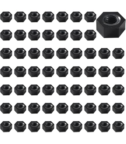 Foyoram Kontermuttern 50 Stück - Edelstahl Sechskantmuttern Mit Nyloneinsatz