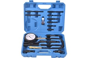 LXNEER Diesel Engine Compression Tester Cylinder Pressure Test Gauge Tool Kit for Car Tractor 1000PSI